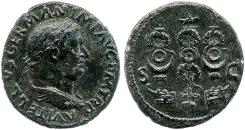 vitellius roman coin as